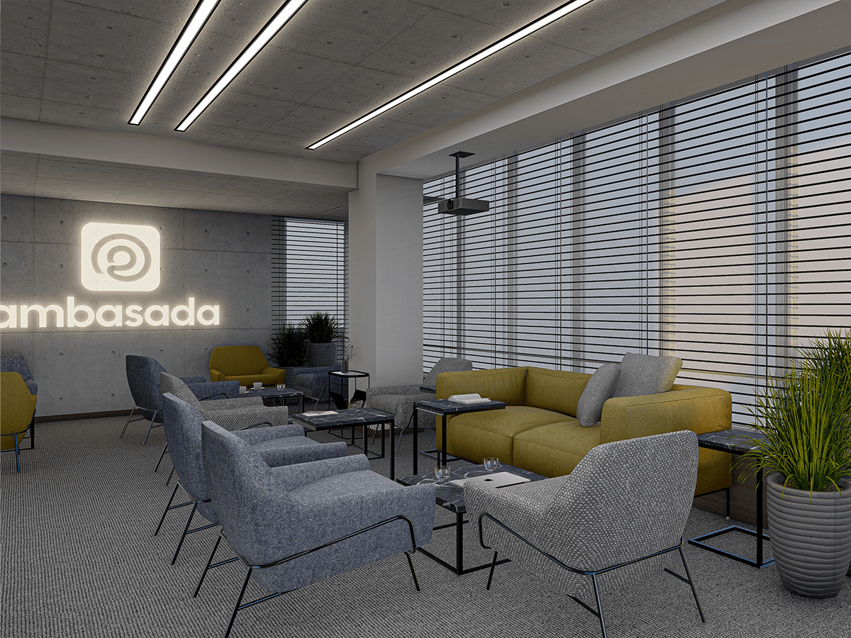 The Ambasada Hub coworking floor in Constanța